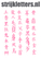 Vel Strijkletters Chinese Tekens Glitter Neon roze Glitter - afb. 1
