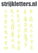 Vel Strijkletters Chinese Tekens Glitter Neon geel Glitter - afb. 1