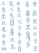 Vel Strijkletters Chinese Tekens Glitter Neon Blauw Glitter - afb. 2