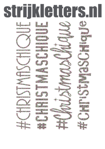 Vel Strijkletters Christmas Chique Glitter Regenboog Multicolor 453 - afb. 1