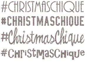 Vel Strijkletters Christmas Chique Glitter Regenboog - afb. 2