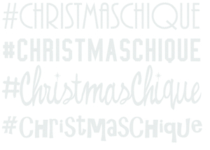 Vel Strijkletters Christmas Chique Design Carbon Wit - afb. 2