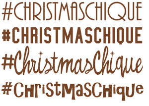 Vel Strijkletters Christmas Chique Design Leer Bruin - afb. 2