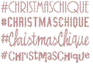 Vel Strijkletters Christmas Chique Design Leger Roze - afb. 2