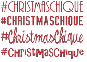 Vel Strijkletters Christmas Chique Design Ruit Rood - afb. 2