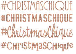 Vel Strijkletters Christmas Chique Design Ruit Beige - afb. 2