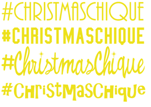 Vel Strijkletters Christmas Chique Polyester Ondergrond Geel - afb. 2