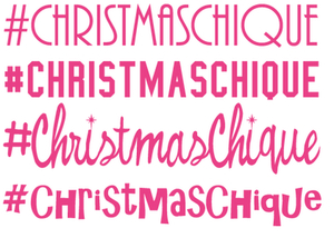 Vel Strijkletters Christmas Chique Polyester Ondergrond Neon Roze - afb. 2