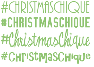 Vel Strijkletters Christmas Chique Polyester Ondergrond Neon Groen - afb. 2