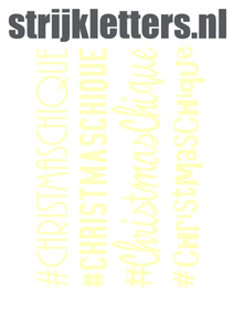Vel Strijkletters Christmas Chique Flex Pastel Geel - afb. 1