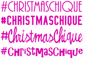 Vel Strijkletters Christmas Chique Flock Magenta - afb. 2