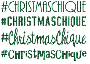 Vel Strijkletters Christmas Chique Holografische Groen - afb. 2
