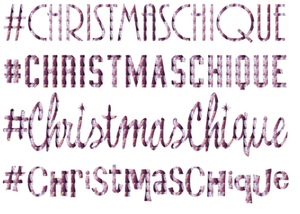 Vel Strijkletters Christmas Chique Holografische Roze - afb. 2