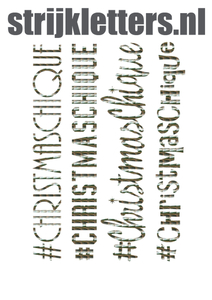 Vel Strijkletters Christmas Chique Holografische Zilver - afb. 1