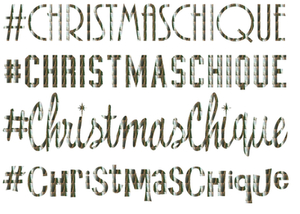 Vel Strijkletters Christmas Chique Holografische Zilver - afb. 2