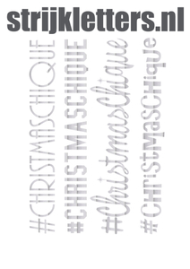 Vel Strijkletters Christmas Chique Glitter Rainbow White 488 - afb. 1