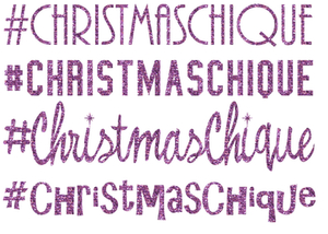 Vel Strijkletters Christmas Chique Glitter Orchid - afb. 2