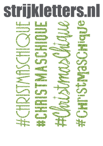Vel Strijkletters Christmas Chique Glitter Light Green - afb. 1