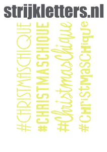 Vel Strijkletters Christmas Chique Glitter Neon Yellow Glitter 446 - afb. 1