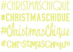 Vel Strijkletters Christmas Chique Glitter Neon geel Glitter - afb. 2