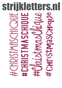 Vel Strijkletters Christmas Chique Glitter Pink Glitter 457 - afb. 1