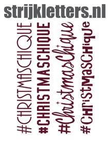 Vel Strijkletters Christmas Chique Glitter Burgundy  Glitter 422 - afb. 1