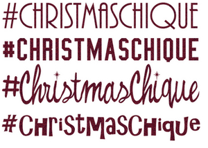 Vel Strijkletters Christmas Chique Glitter Burgundy  Glitter 422 - afb. 2