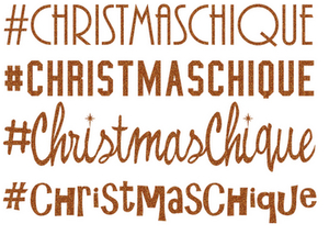 Vel Strijkletters Christmas Chique Glitter Copper 426 - afb. 2