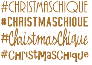 Vel Strijkletters Christmas Chique Glitter Dark Gold 429 - afb. 2