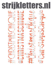 Vel Strijkletters Christmas Chique Glitter Rainbow Coral Glitter ST - afb. 1