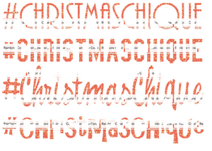 Vel Strijkletters Christmas Chique Glitter Rainbow Coral Glitter ST - afb. 2