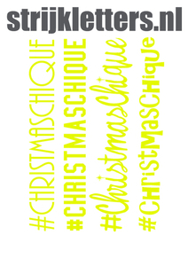 Vel Strijkletters Christmas Chique Glow in the Darg Geel - afb. 1