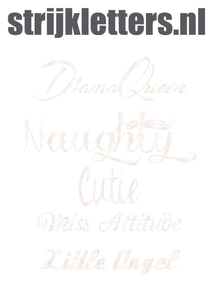 Vel Strijkletters Cutie Glitter White Glitter 444 - afb. 1