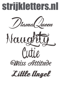 Vel Strijkletters Cutie Glitter Black Glitter 458 - afb. 1