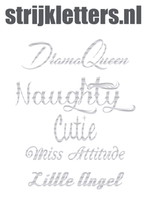 Vel Strijkletters Cutie Glitter Rainbow White 488 - afb. 1