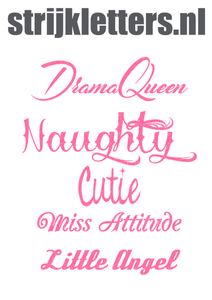 Vel Strijkletters Cutie Glitter Neon Pink Glitter 448 - afb. 1