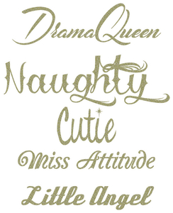 Vel Strijkletters Cutie Glitter Champagne Glitter 490 - afb. 2