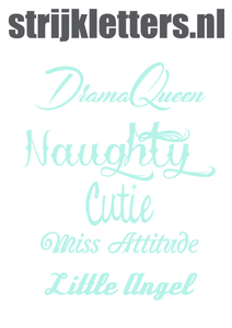 Vel Strijkletters Cutie Glitter Neon Bleu Glitter 480 - afb. 1