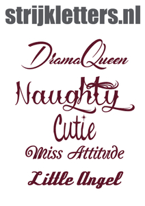 Vel Strijkletters Cutie Glitter Burgundy  Glitter 422 - afb. 1