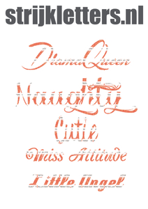 Vel Strijkletters Cutie Glitter Rainbow Coral Glitter ST - afb. 1