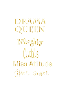 Vel Strijkletters Drama Queen Mirror Lichtgoud - afb. 2