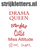 Vel Strijkletters Drama Queen Design Leer Rood - afb. 1