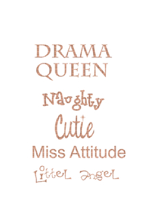 Vel Strijkletters Drama Queen Design Ruit Beige - afb. 2