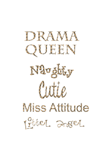 Vel Strijkletters Drama Queen Design Slang - afb. 2