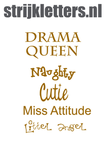 Vel Strijkletters Drama Queen Flex Antique Goud - afb. 1