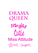 Vel Strijkletters Drama Queen Flock Neon Roze - afb. 2