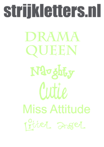 Vel Strijkletters Drama Queen Glow in the Dark - afb. 1