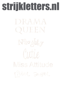 Vel Strijkletters Drama Queen Glitter White Glitter 444 - afb. 1
