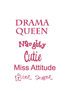 Vel Strijkletters Drama Queen Glitter Cherry - afb. 2
