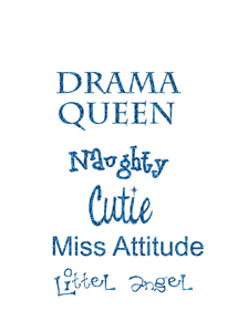 Vel Strijkletters Drama Queen Glitter Columbia Blue - afb. 2